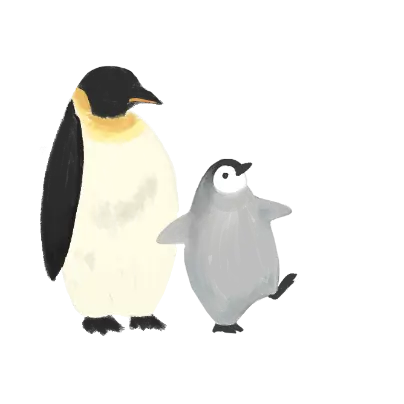 ペンギンの親子