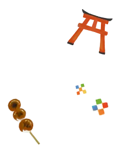 鳥居と団子