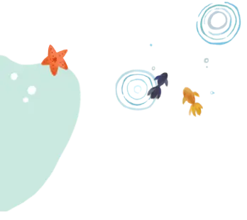 海と金魚